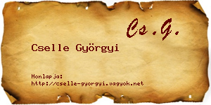 Cselle Györgyi névjegykártya