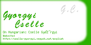 gyorgyi cselle business card